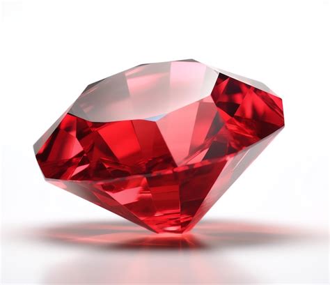 Premium Photo | A red diamond on a white surface