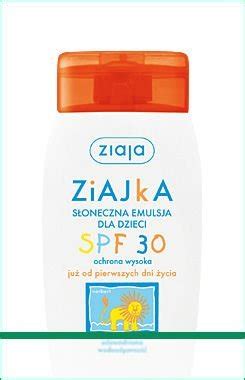 ZIAJA ZIAJKA Emulsja Do Opalania Dla Dzieci SPF 30 125ml Cena Opinie