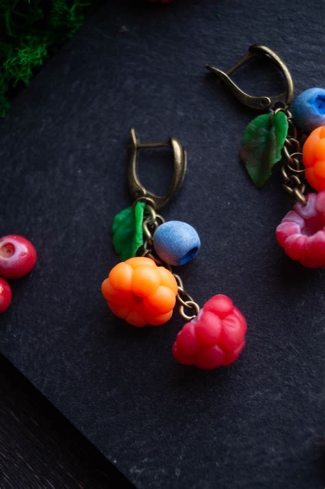 Earrings With Berries Vclay Lab S Ko Fi Shop Ko Fi Where Creators