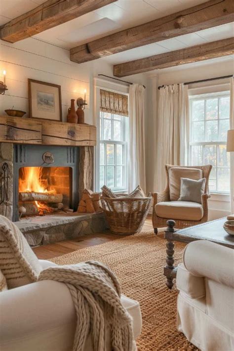 40 Cozy Rustic Farmhouse Living Room Ideas For A Warm Home In 2024