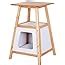 Amazon PawHut 2 Story Indoor Outdoor Wood Cat House Shelter With