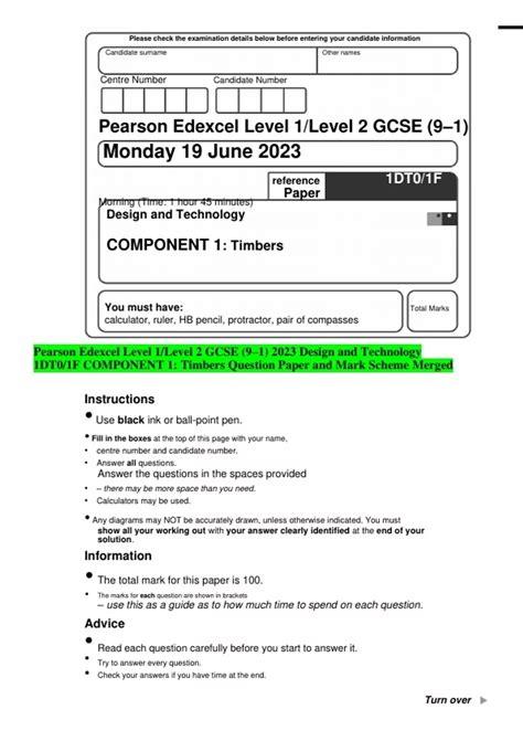 Pearson Edexcel Level Level Gcse Design And Technology