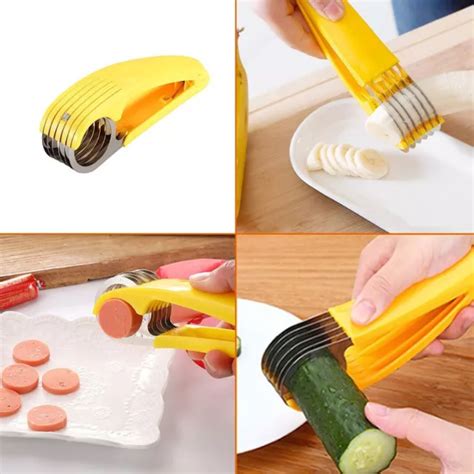 DUMPLINGS DIY FRUIT Tools Banana Slicer Ham Sausage Chunking Creative