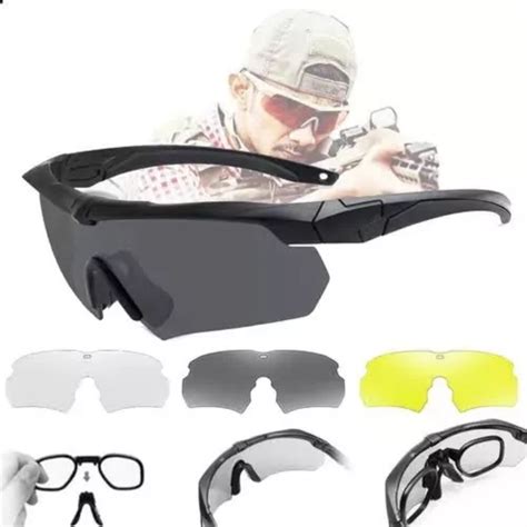 Lentes T Cticos Militares Airsoft Tiro Micas Intercambiables Env O Gratis