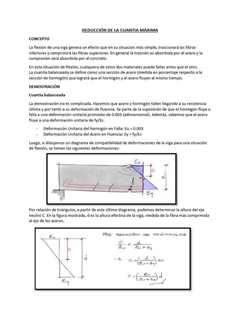 Deducción De La Cuantia Máxima Pdf Viga Estructura Hormigón