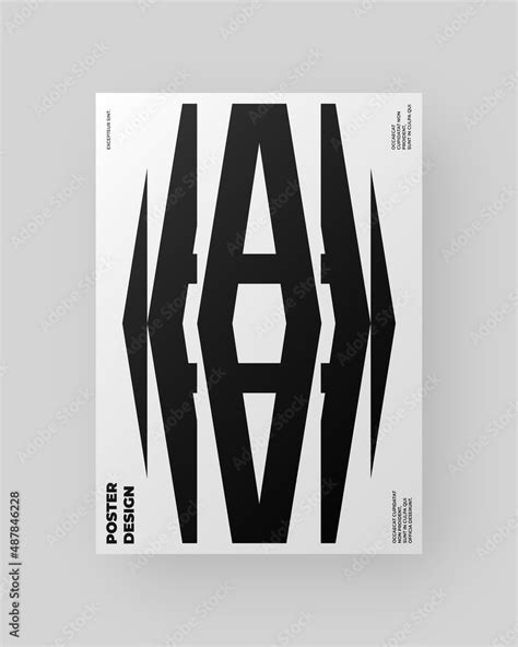 Grafika Wektorowa Stock Abstract Poster Design Vertical A4 Format