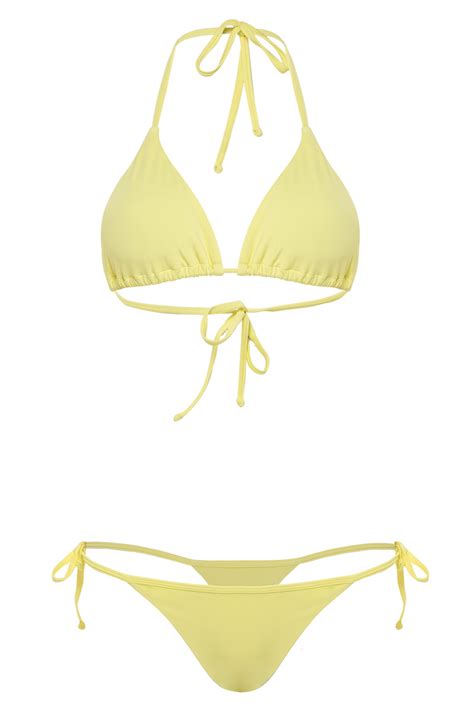 Pale Yellow Bikini Oleaje Swimwear