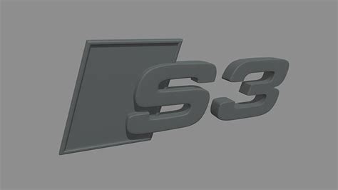 Logo Audi S3 3D model 3D printable | CGTrader