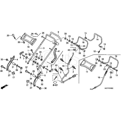 Honda HRX426C SDE MATF 1000001 Handle Pipe Diagram GHS