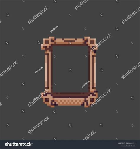 an old pixel style frame on a dark background with space for text or ...