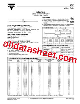 Irf Datasheet Pdf Vishay Siliconix