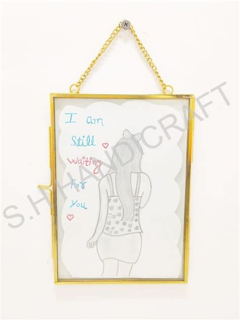 Golden Wall Hanging Glass Designer Photo Frames For Decoration Size