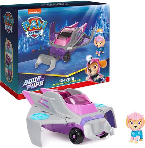 Paw Patrol Aqua Pups Skye Transforming Manta Ray Vehicle With