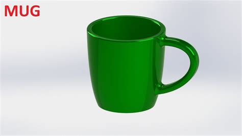 Solidworks Tutorial How To Create Coffee Mug Youtube