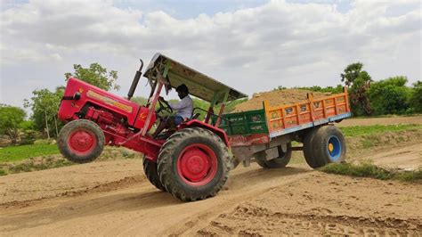 Mahindra Di Turbo Tractor Stunt With Fully Loaded Trolley