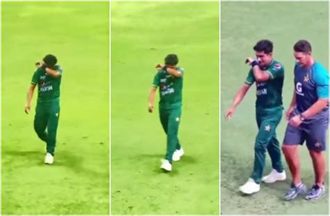 Asia Cup Watch Naseem Shah Cries While Walking Back To Dugout