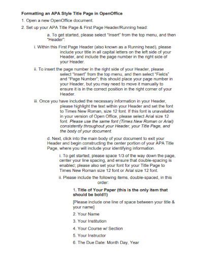 APA Title Page 8 Examples Format How To Write PDF