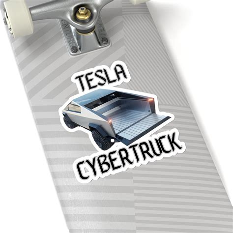 Tesla Cybertruck Vinyl Sticker - Etsy