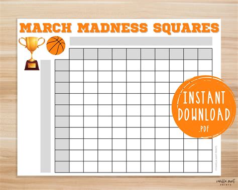 March Madness Squares Flyer