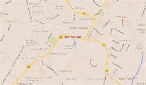 Map of Dehradun