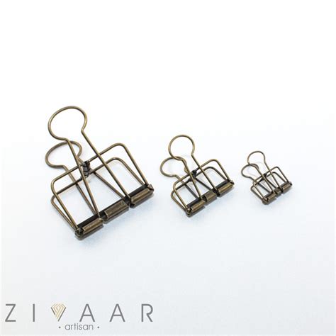 Antique Brass Wire Bulldog Clips - Zivaar - The Home of Personalised