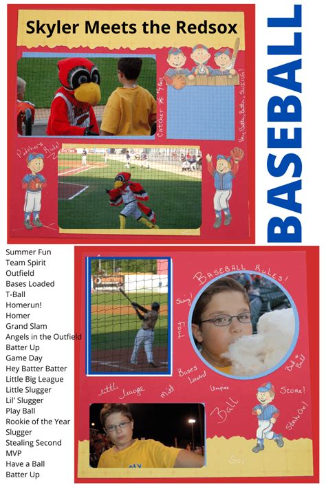 Baseball Layout Scrap With Me Blog