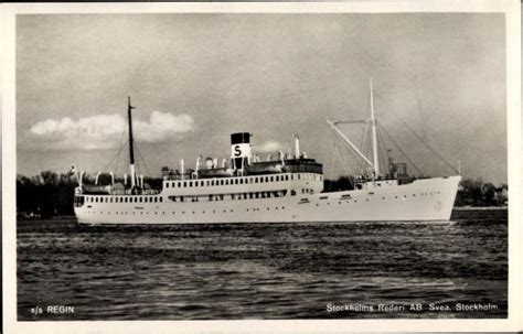 Ansichtskarte Postkarte Dampfer Ss Regin Stockholms Rederi Ab Svea