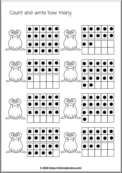 Free Printable Ten Frame Worksheets