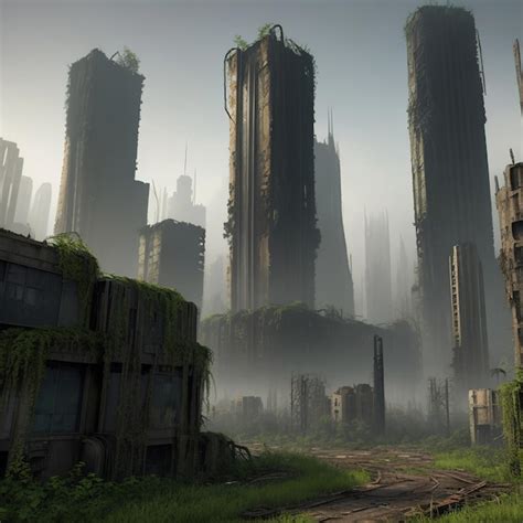 Premium Ai Image Abandoned City