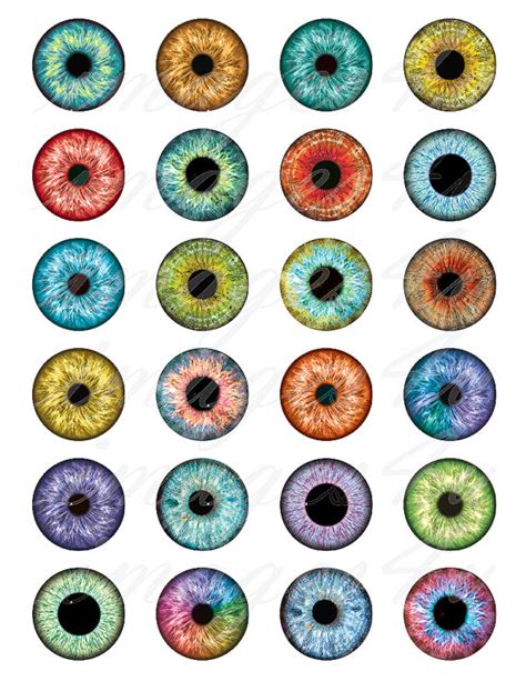 Eyes Digital Collage Sheet 20mm 18mm 16mm 14mm 12mm Bottlecap | Etsy ...