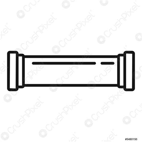 Pvc Pipe Icon Outline Vector Metal Tube Stock Vector 5480150 Crushpixel