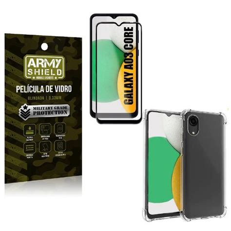 Kit Prote O Total Samsung A Core Capa E Pel Cula D Armyshield