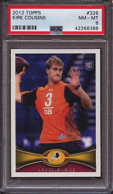 Topps Kirk Cousins Psa Nm Mint Rc Ebay