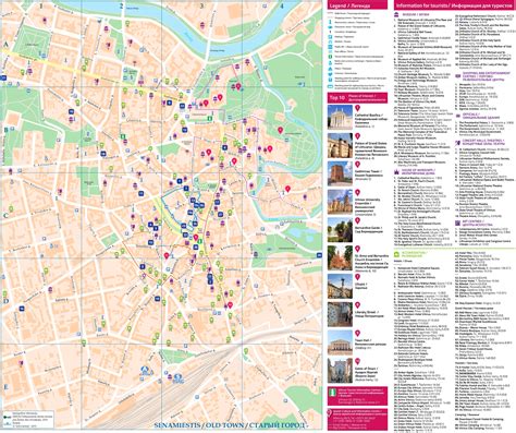 Vilnius tourist map - Ontheworldmap.com