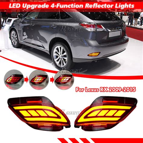 4 In 1 Dynamic Rear Bumper Reflector Fog Light W Turn Signal For Lexus