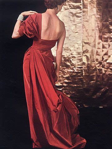 Jeanne Lafaurie 1948 Evening Gown Fashion Photography Vintage