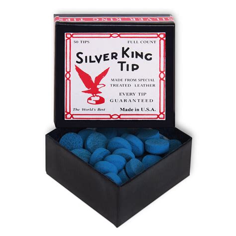 50 Silver King Billiard Pool Cue Tips By Tweeten Fibre Co 1 Box Choose