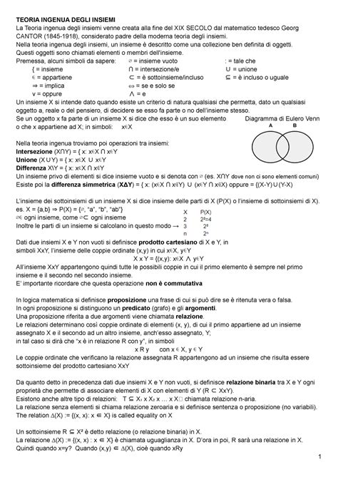 Logica Algebra E Geometria Elementi Di Teoria Degli Insiemi Teoria