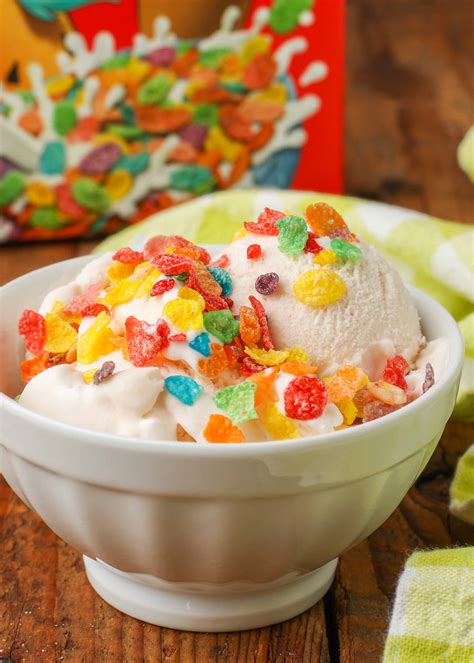 Fruity Pebbles Ice Cream - Barefeet in the Kitchen