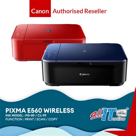 Canon Pixma E560 Advanced Wireless All In One Printer Usb Wi Fi