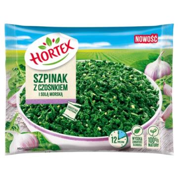 Hortex Szpinak Rozdrobniony z Czosnkiem i Solą Morska 400g