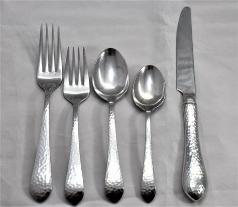 Reed Barton Hammered Antique Stainless Flatware Replacement Etsy In