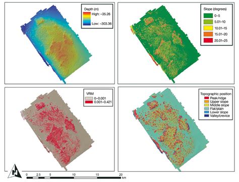 Habitat Metrics Derived From The Multibeam Bathymetry Dem At Cordell