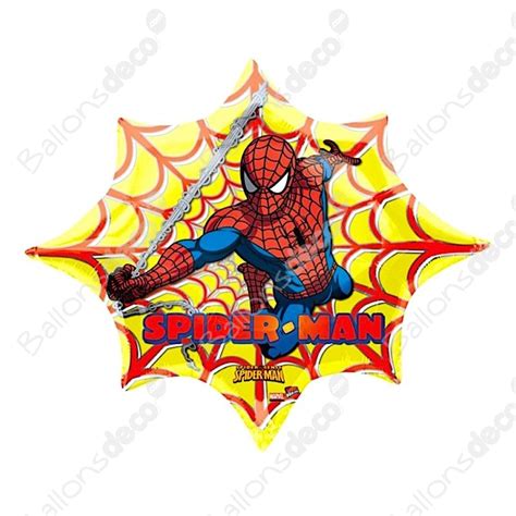 Ballon Spiderman Etoile Jaune Avengers Disney Ballonsdeco