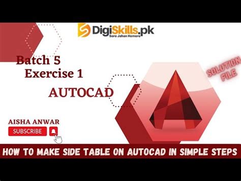 Digiskills AutoCAD Exercise 1 Dstp 2 0 Batch 05 AutoCAD Exercise 1