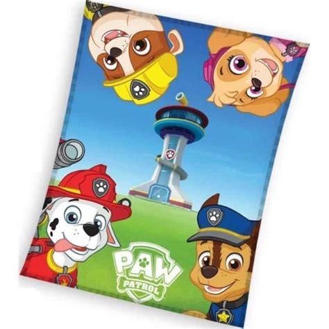 PLAID COUVERTURE POLAIRE PAT PATROUILLE PAW PATROL 100X140 CM NEUF