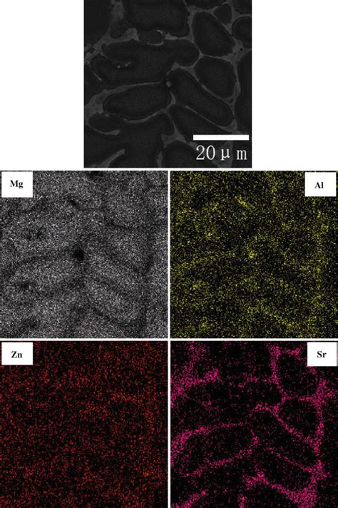 X Ray Mapping Results For The Az31 As Cast Experimental Alloy With The