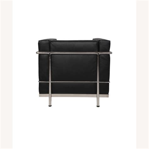 Le Corbusier Chair Replica Black Italian Leather - AptDeco