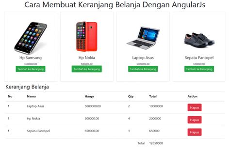 Cara Membuat Keranjang Belanja Dengan Angularjs Part Kursus Web