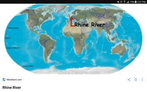 Where Is The Rhine River Located On A World Map - Tourist Map Of English